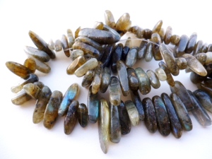 Labradorite spikes, labradorite bead string, gemstone bead string. labradorite beads, 